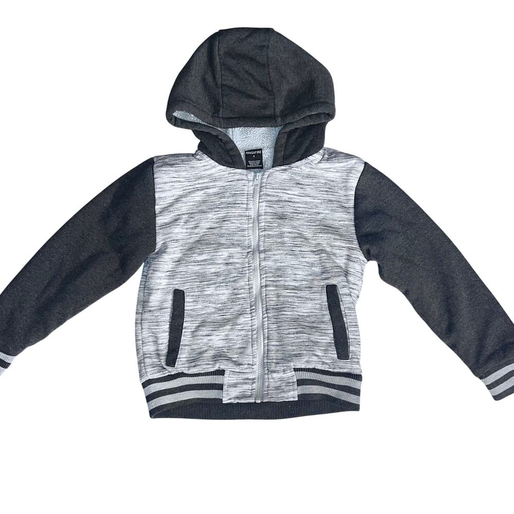 Boys Ring of Fire Full Zip Hooded Sweatshirt - Youth Hoodie- Size: Small - WARM!